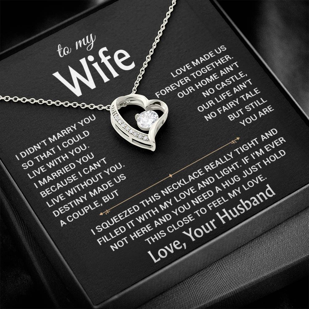 To My Wife Necklace, Christmas Gifts For Women, Anniversary Gift For Wife 17_12_Black