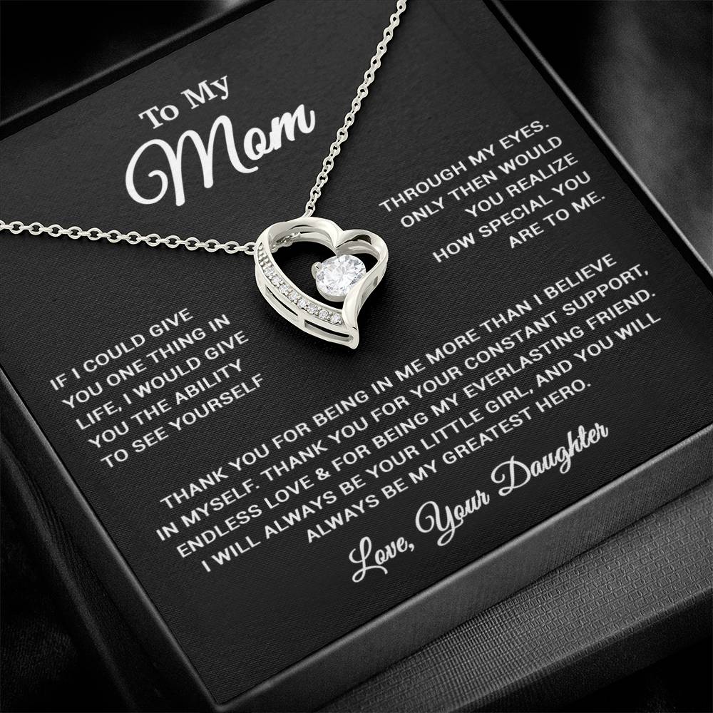 To My Mom Necklace, Sentimental Mother's Day Gift For Mom From Son 30_3_Black