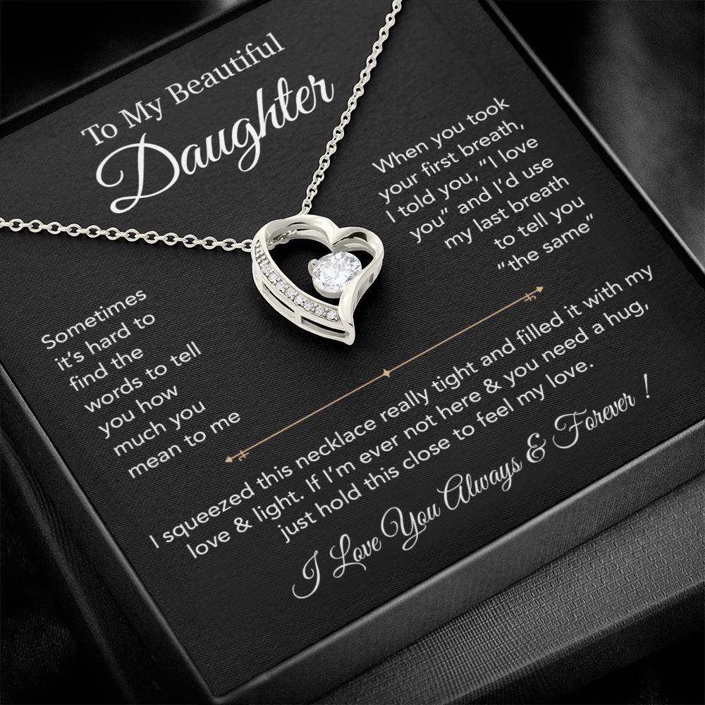 To My Daughter Necklace, Gift for Daughter from Dad,Daughter Father Necklace 23_12