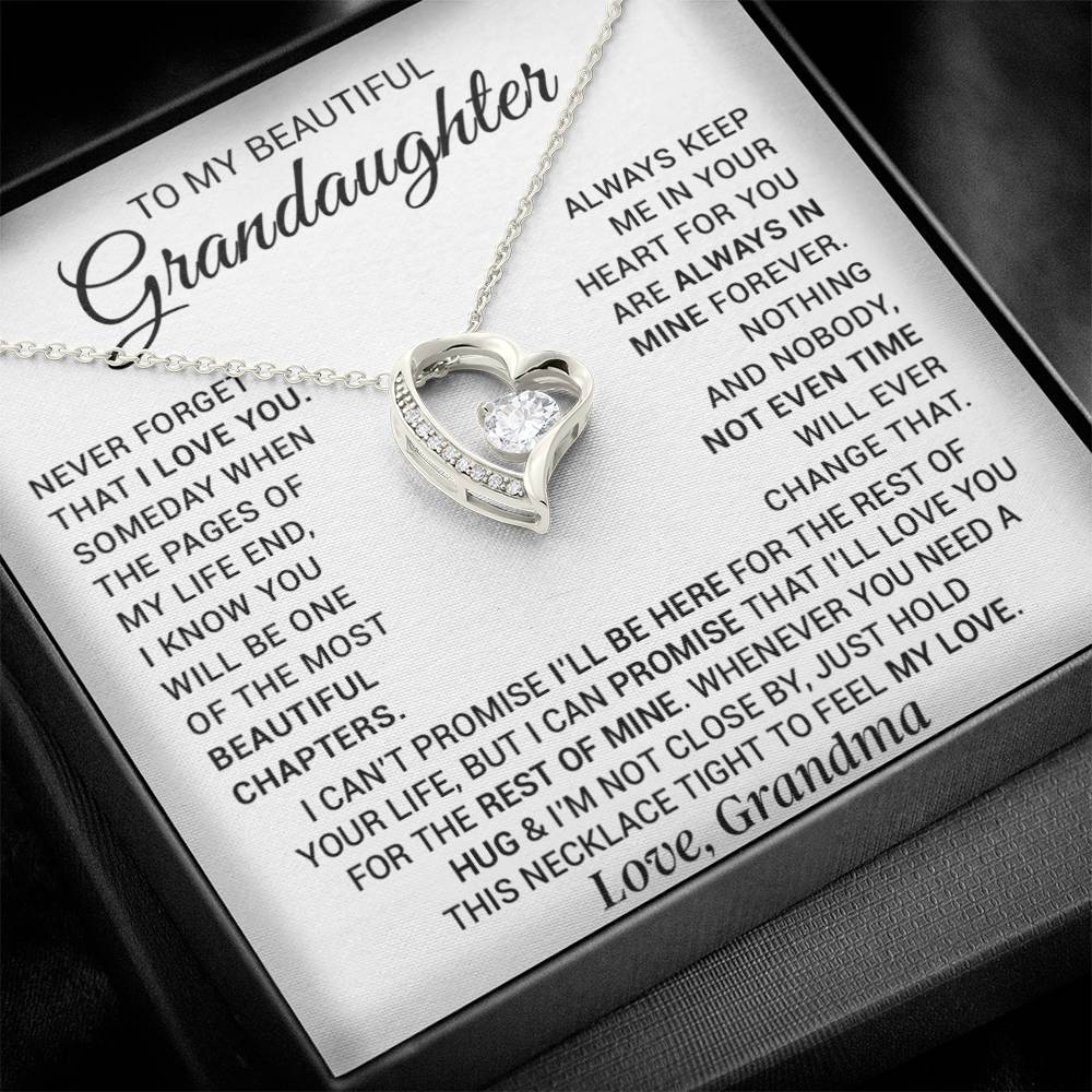 To My Granddaughter Necklace, Birthday Gift For Granddaughter, Birthday Gifts 12_8