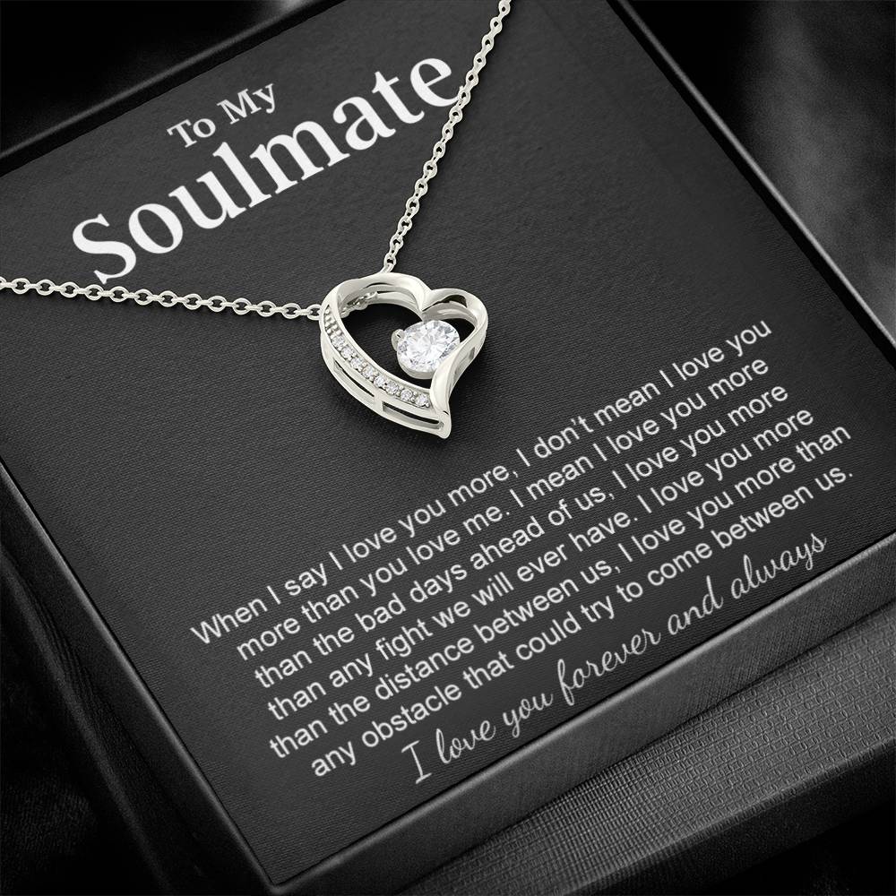 To My Soulmate Necklace, Birthday Gift for Her, Anniversary Gifts, Christmas Gift