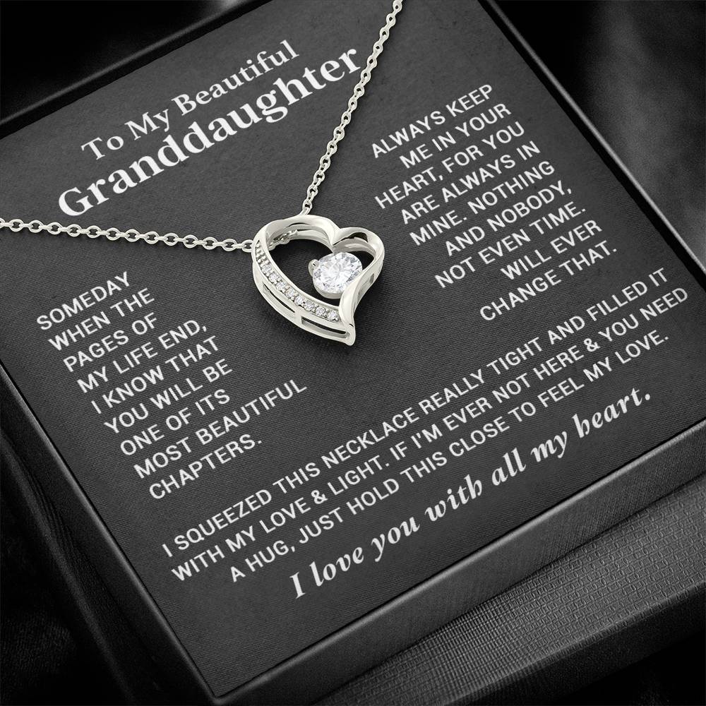 To My Granddaughter Necklace, Granddaughter Gifts From Grandma Grandmother 26_9