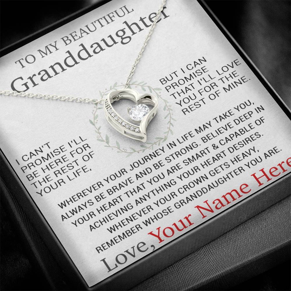 Custom To My Granddaughter Necklace, Birthday Gift For Granddaughter, Grandpa