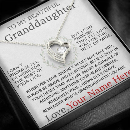 Custom To My Granddaughter Necklace, Birthday Gift For Granddaughter, Grandpa