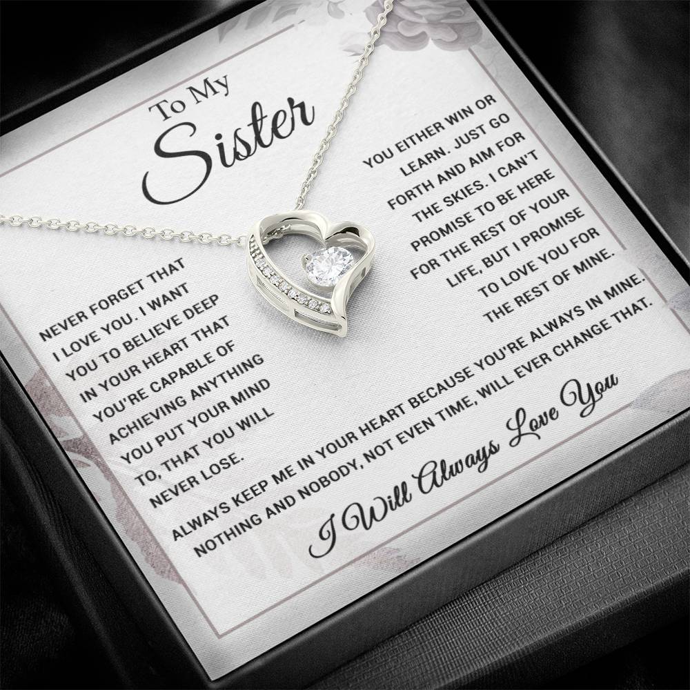 To My Sister Necklace, Brother to Sister, Birthday gift For Sister from Brother 6_9