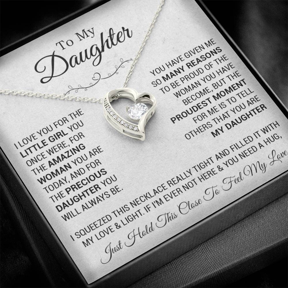 To My Daughter Gifts Necklace From Mom Dad Mother Father Necklace