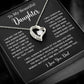 To My Daughter Necklace, Gift for Daughter from Dad, Father Daughter Necklace  6_5_Black