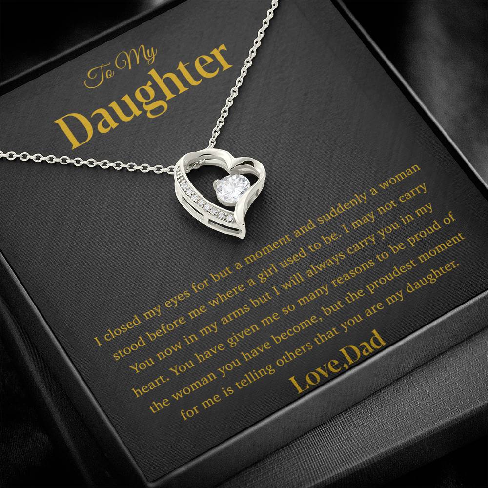To My Daughter Necklace, Gift for Daughter from Dad, Father Daughter Necklace 28_4_Gold