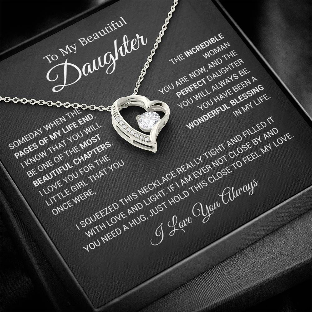 To My Daughter Necklace, Daughter Father Necklace, Daughter Gift From Dad 4_6_Black