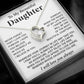 To My Beautiful Daughter Necklace, Sentimental Gift for Daughter From Mom