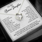 To My Bonus Daughter Necklace, Gift for Bonus Daughter, Step Daughter Birthday 30_9_White