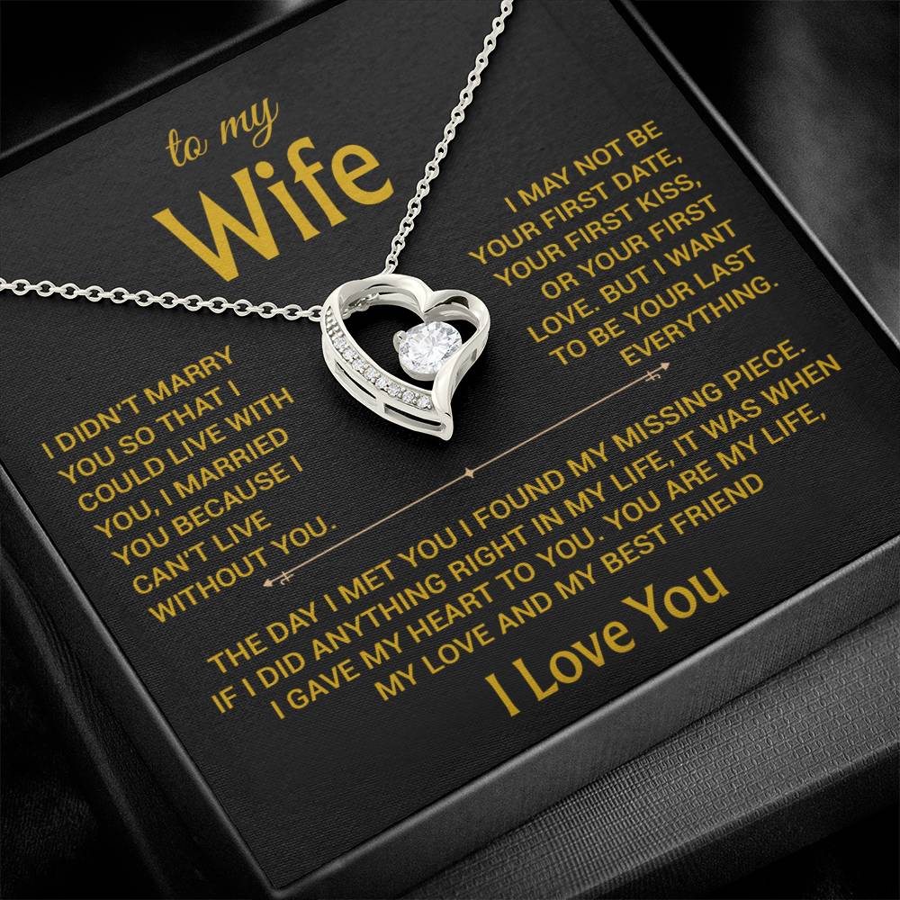 To My Wife Necklace, Christmas Gifts For Women, Anniversary Gift For Wife 16_12_Gold
