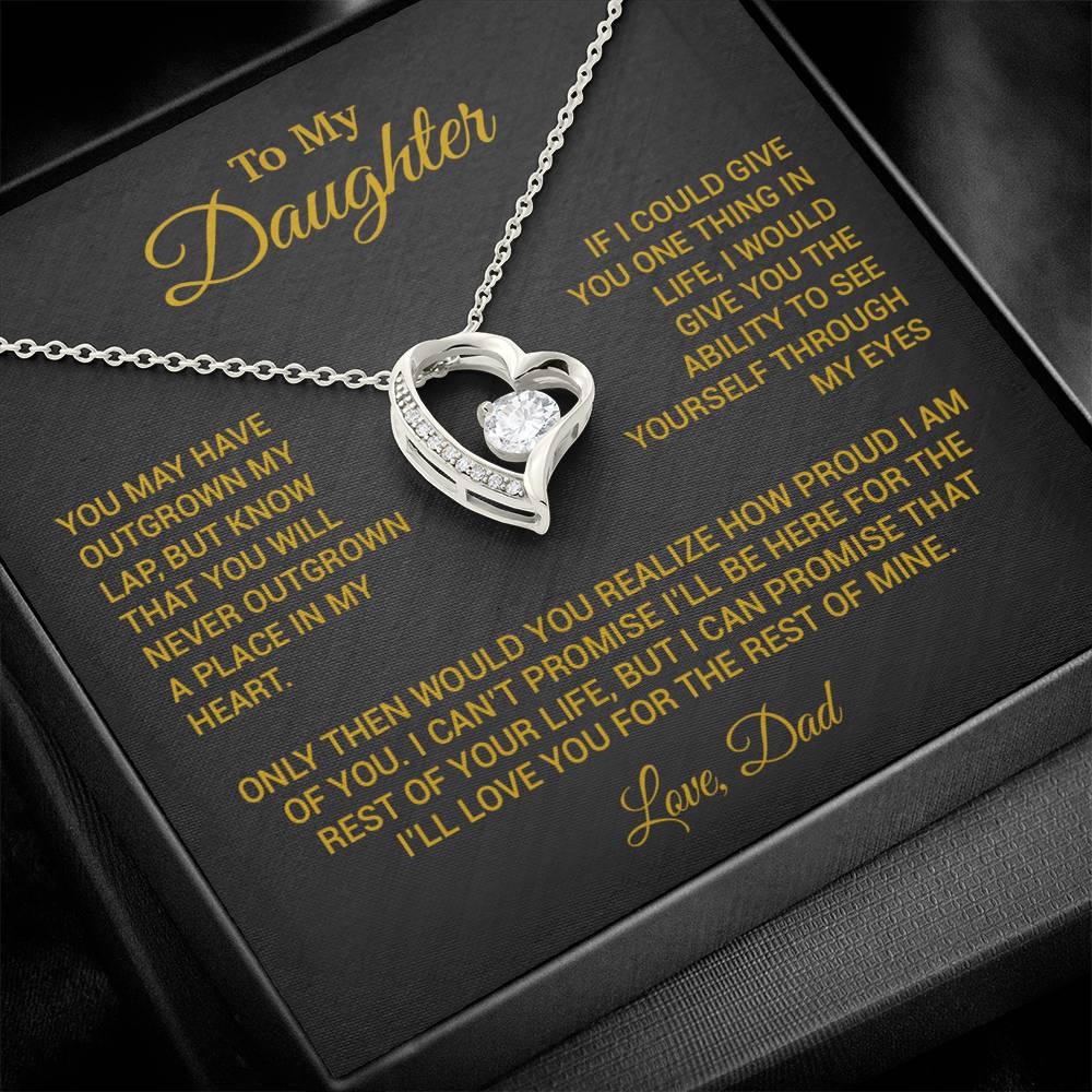 To My Daughter Necklace, Daughter Father Necklace, Daughter Gift From Dad 17_8_Gold