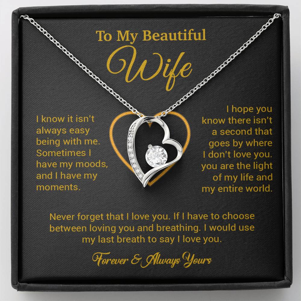 To My Wife Necklace, Gift For Wife, Anniversary Gift For Wife, Necklace For Wife 25_5_Gold