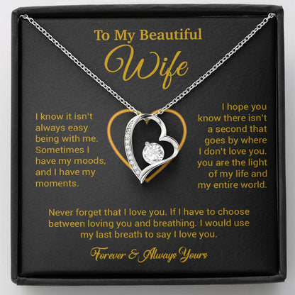 To My Wife Necklace, Gift For Wife, Anniversary Gift For Wife, Necklace For Wife 25_5_Gold