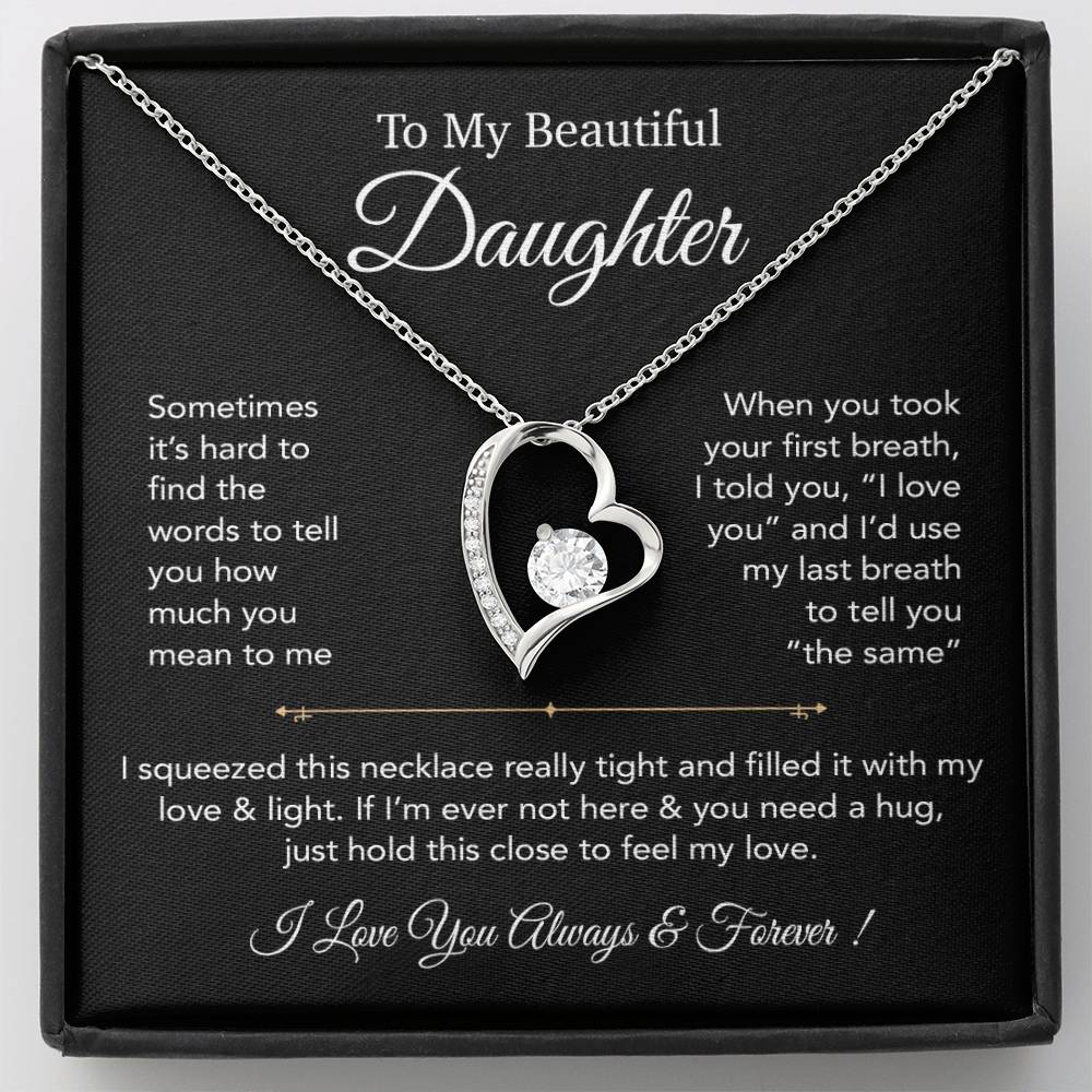 To My Daughter Necklace, Gift for Daughter from Dad,Daughter Father Necklace 23_12