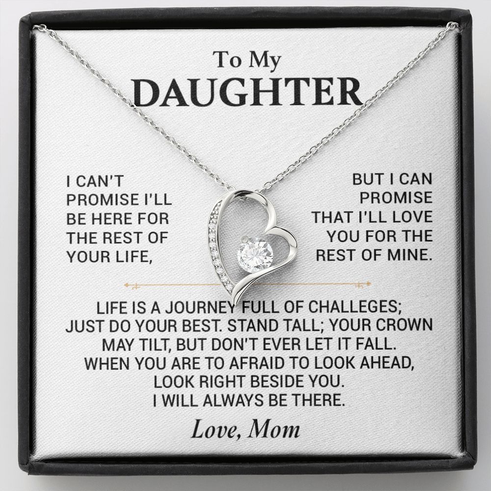 To My Daughter Necklace Love Mom, Gift for Daughter from Mom, Birthday Gifts