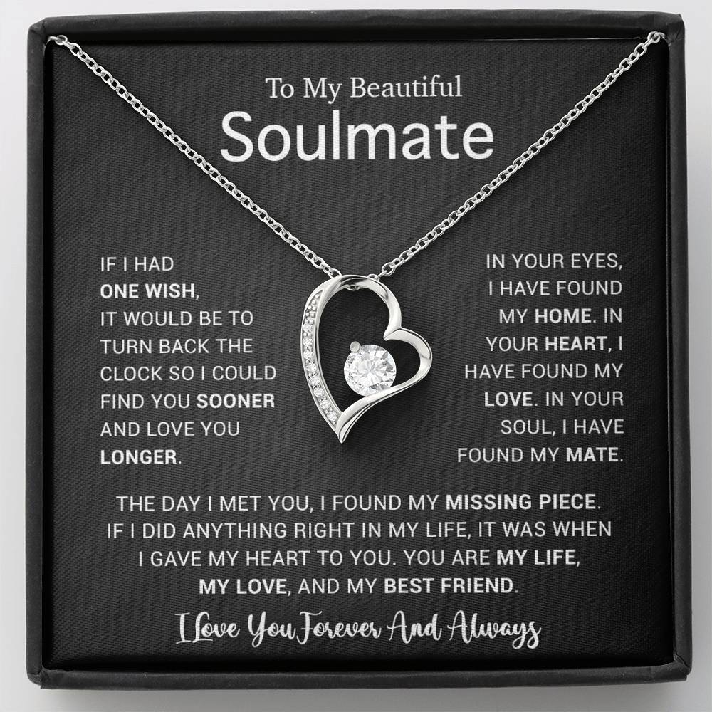 To My Soulmate Necklace, Gift For Soulmate, Anniversary Gift, Birthday Gift 4_5