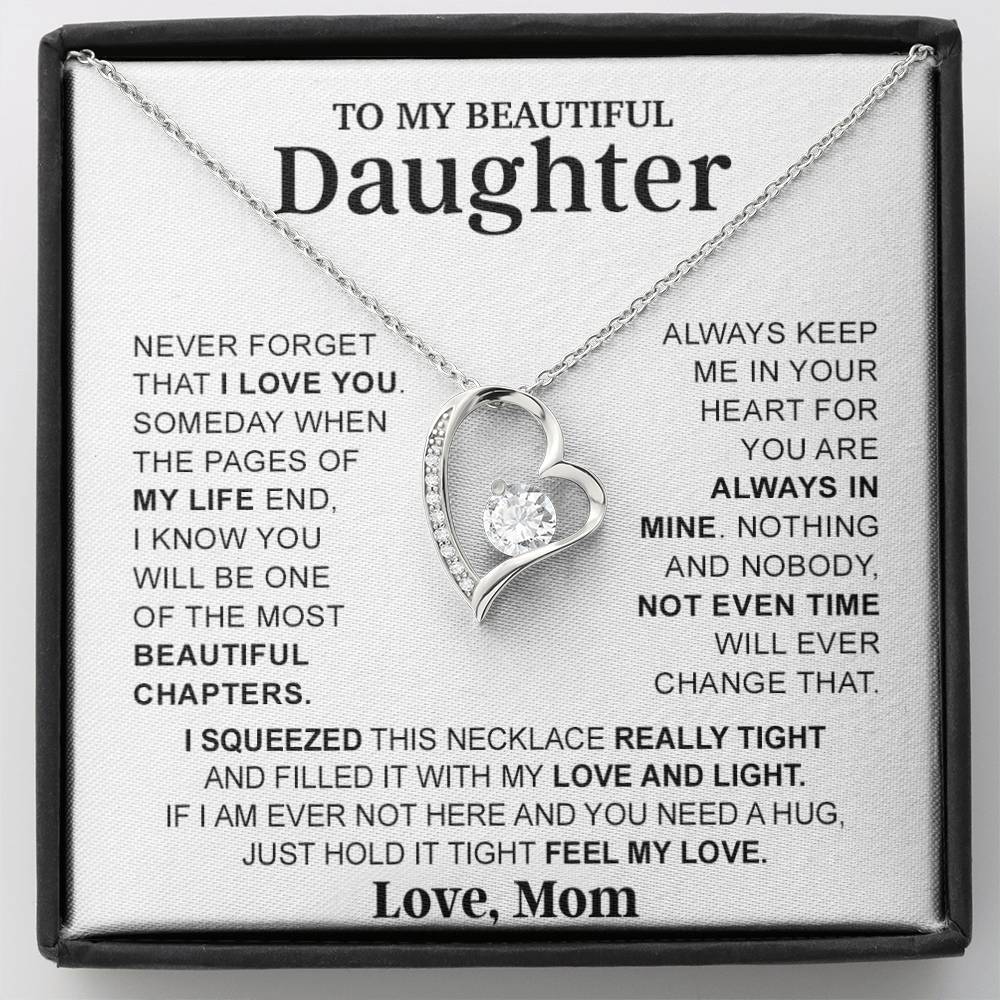 To My Daughter Necklace, Gift From Mom For Daughter, Gift Birthday, Christmas