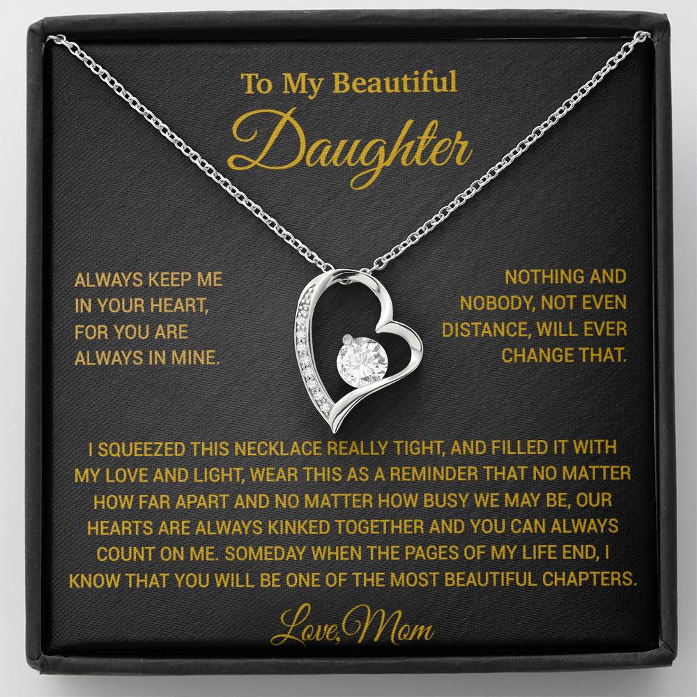 To My Daughter Necklace, Daughter Mother Necklace, Daughter Gift From Mom 9_6_Gold