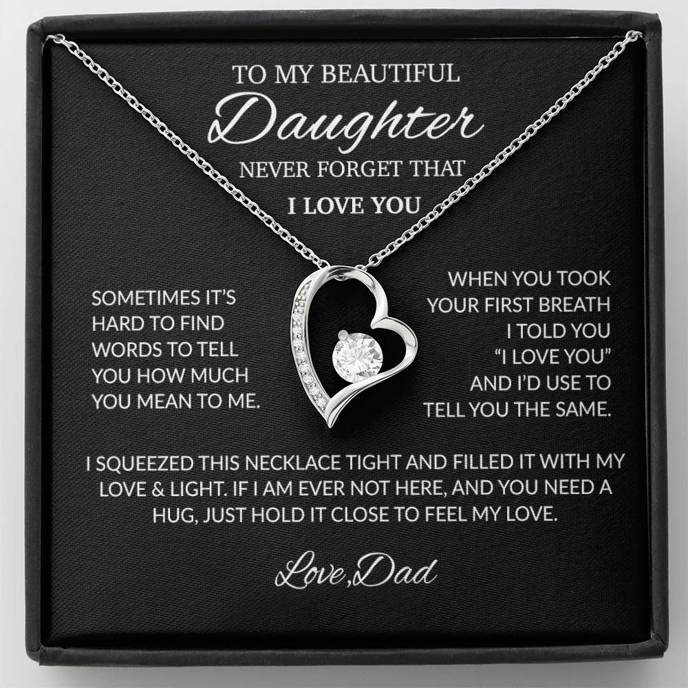 To My Daughter Necklace, Daughter Father Necklace, Daughter Gift From Dad, Mom 11_4