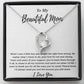 To My Beautiful Mom Necklace Mom Birthday Gift Mother's Day Gift Necklace For Mom From Son