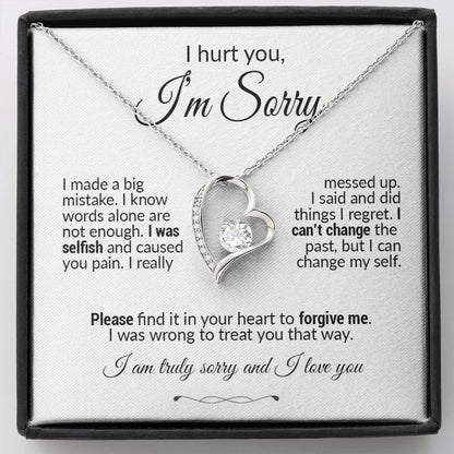 Forgive me Necklace, Apology Jewelry, Sorry Gift Wife, Sorry Gift Girlfriend, Sorry Gift Friend, Sorry Gift