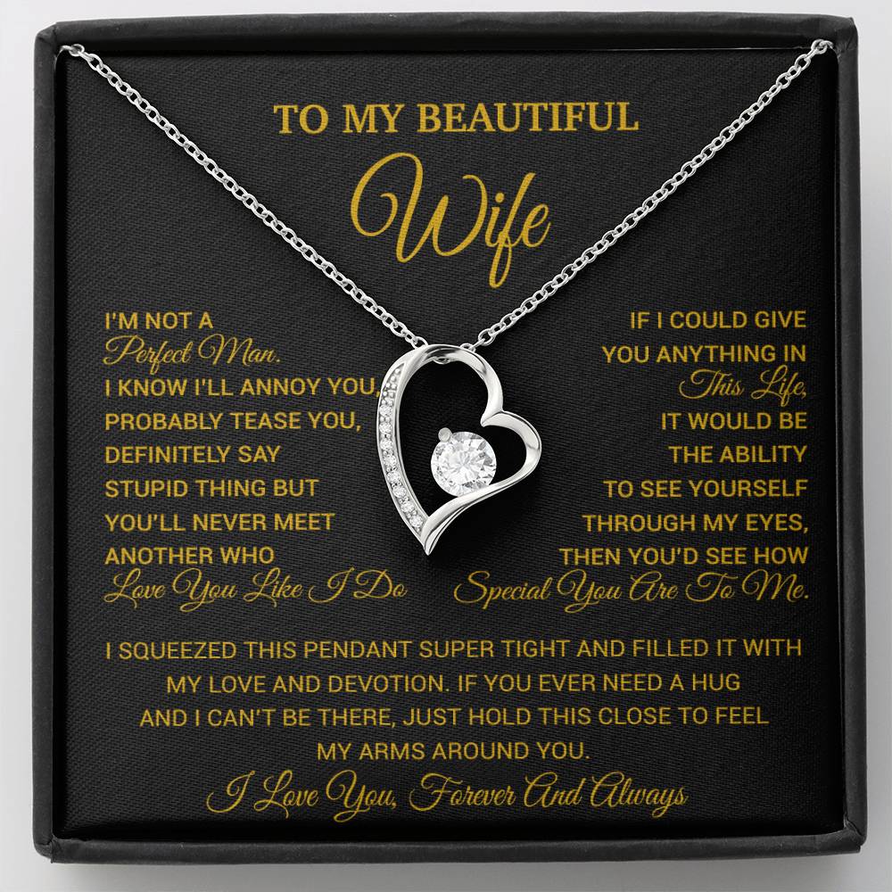 To My Wife Necklace, Christmas Gifts For Wife, Anniversary Cute Gift For Wife_26_8_Gold