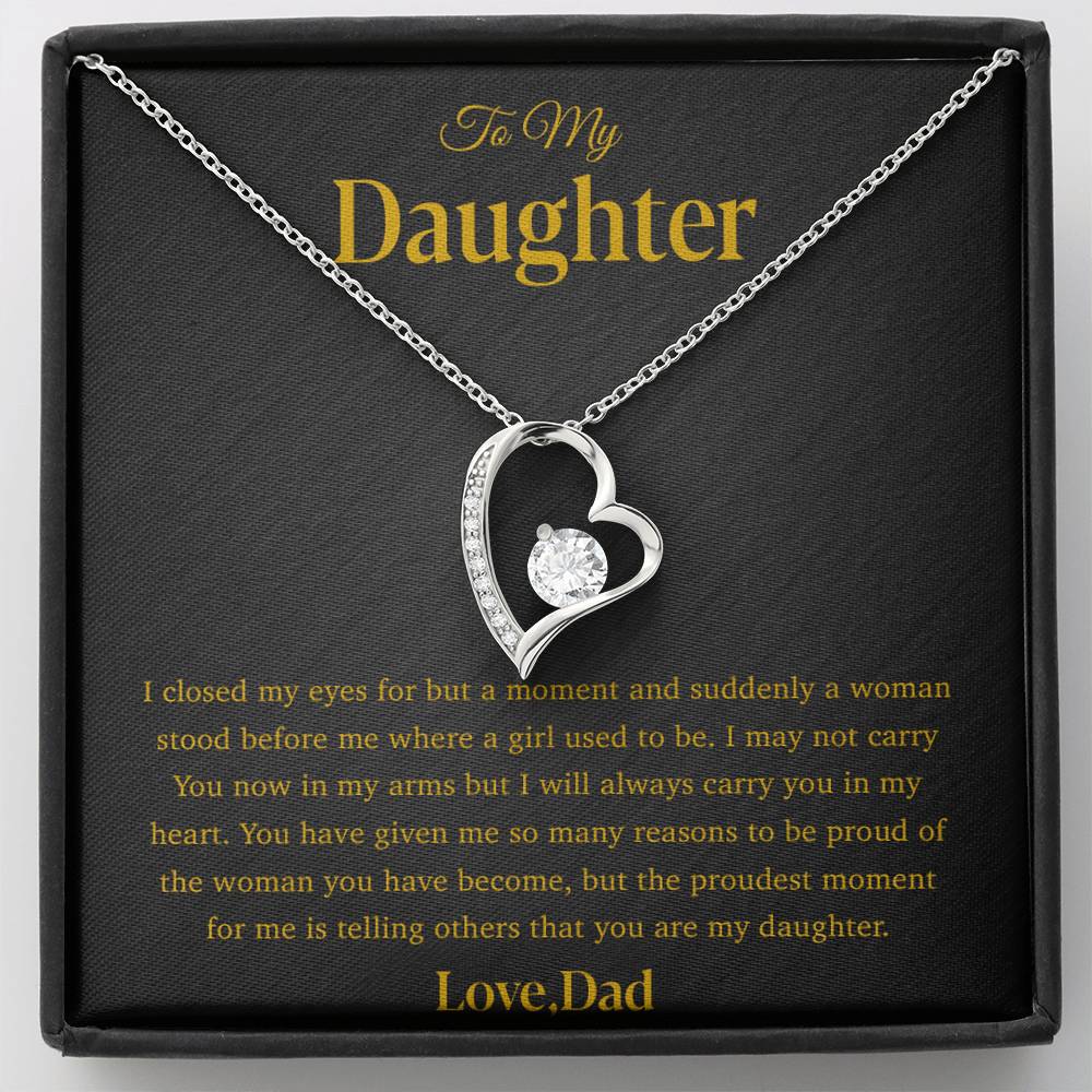 To My Daughter Necklace, Gift for Daughter from Dad, Father Daughter Necklace 28_4_Gold