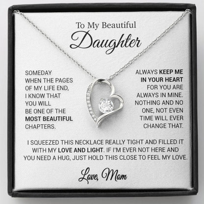 To My Beautiful Daughter Necklace, Sentimental Gift for Daughter From Mom 13_11