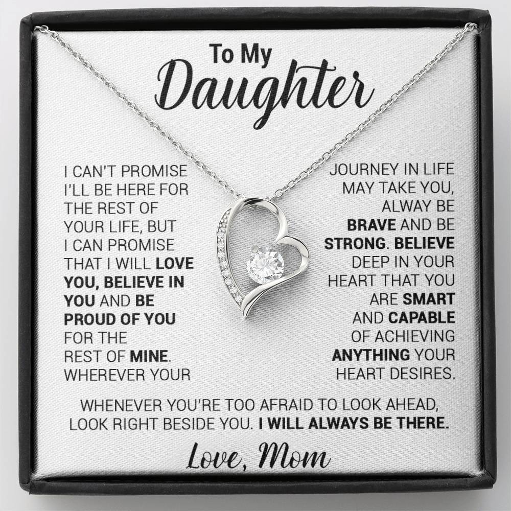To My Daughter Necklace, Daughter Mother Necklace, Daughter Gift From Mom 21_8_White