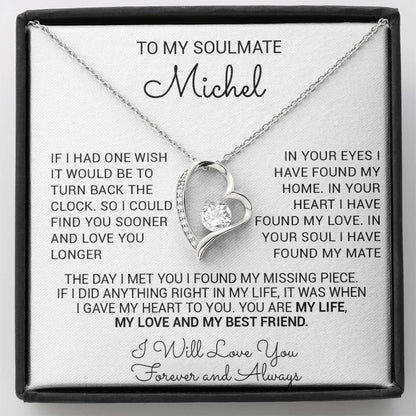Custom To My Soulmate Necklace, Wife Girlfriend Birthday, Christmas Gift