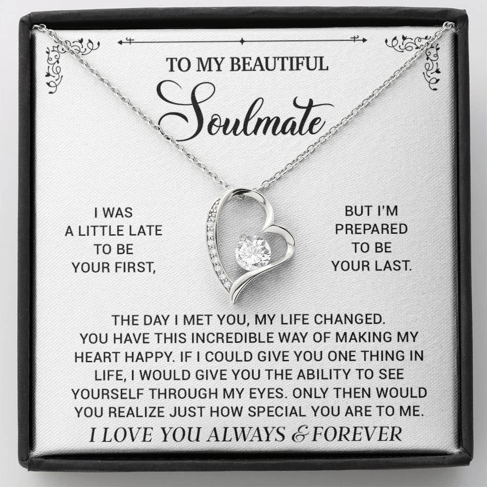 To My Soulmate Necklace, Birthday Gifts For Her, Christmas Gift For Soulmate