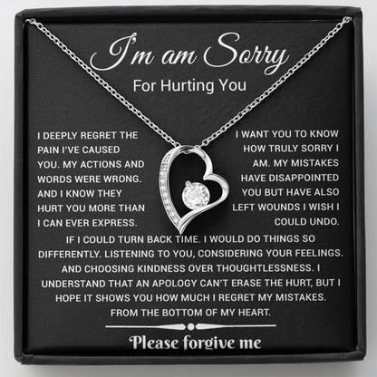 I'm Sorry Gift For Wife Necklace, Sorry Gift for Girlfriend, Forgiveness Gift For Her 25_5_Black