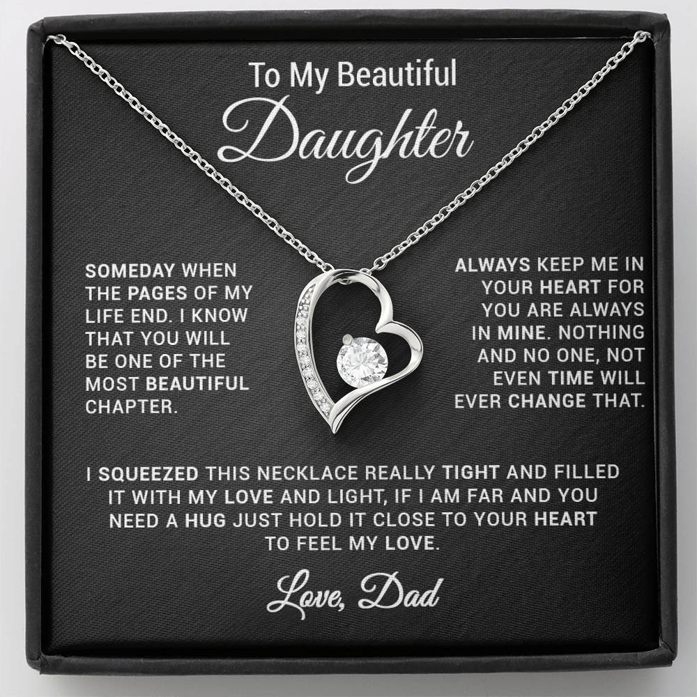 To My Daughter Necklace, Gift for Daughter from Dad, Daughter Father Necklace 24_2