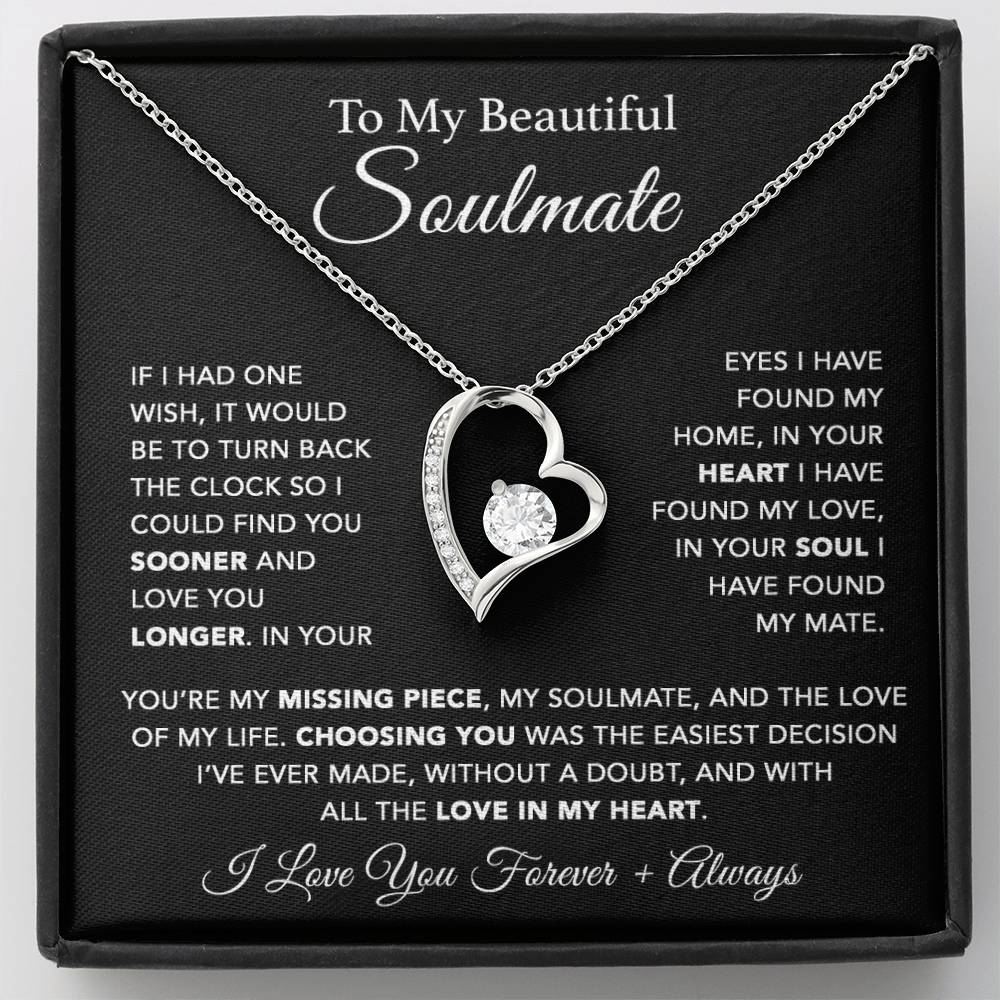To My Soulmate Necklace, Soulmate Gift, Gift For Girlfriend, Christmas Gift 10_1