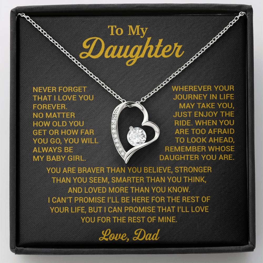 To My Daughter Necklace, Daughter Father Necklace, Daughter Gift From Dad 20_8_Gold