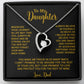 To My Daughter Necklace, Gift for Daughter from Dad, Father Daughter Necklace 3_6_Gold