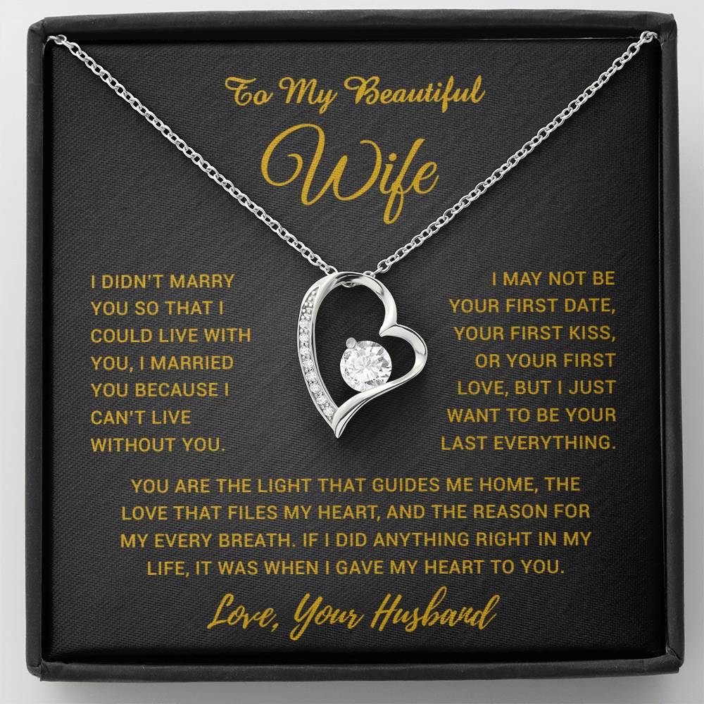 To My Wife Necklace, Gift For Wife, Anniversary Gift For Wife, Necklace For Wife 4_5_Gold