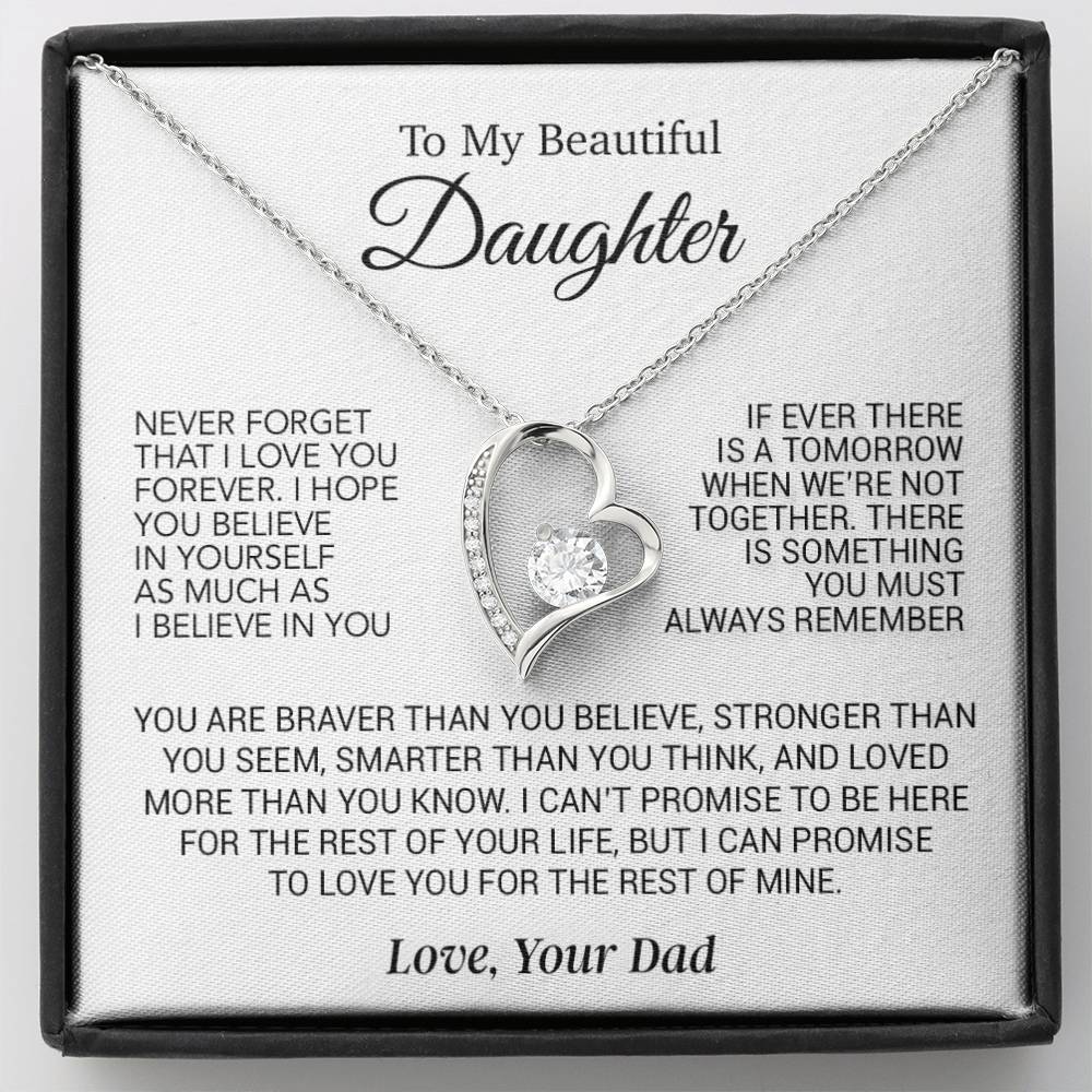 To My Daughter Necklace, Daughter Birthday Gift, Christmas Gift for Daughter