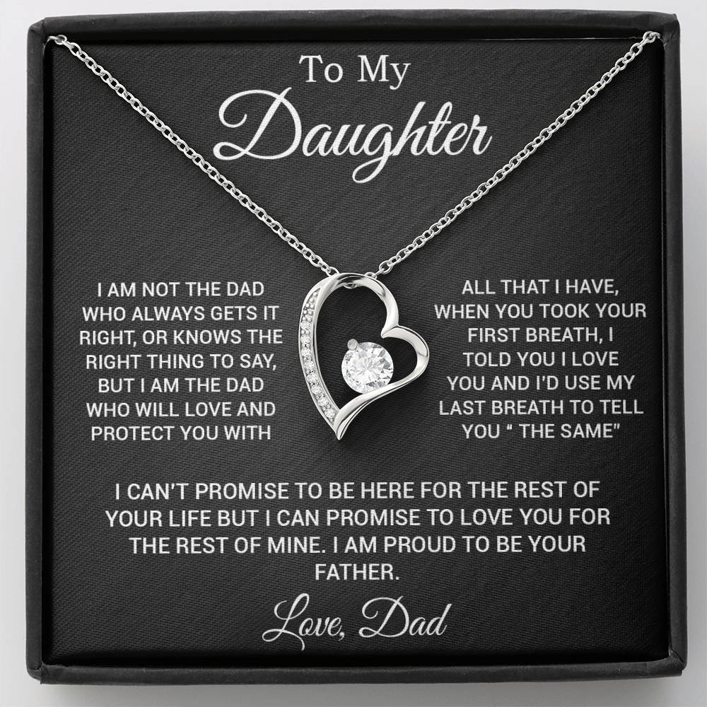 To My Daughter Gifts From Dad Hearts Necklace Father To Daughter Birthday Gift 3_3