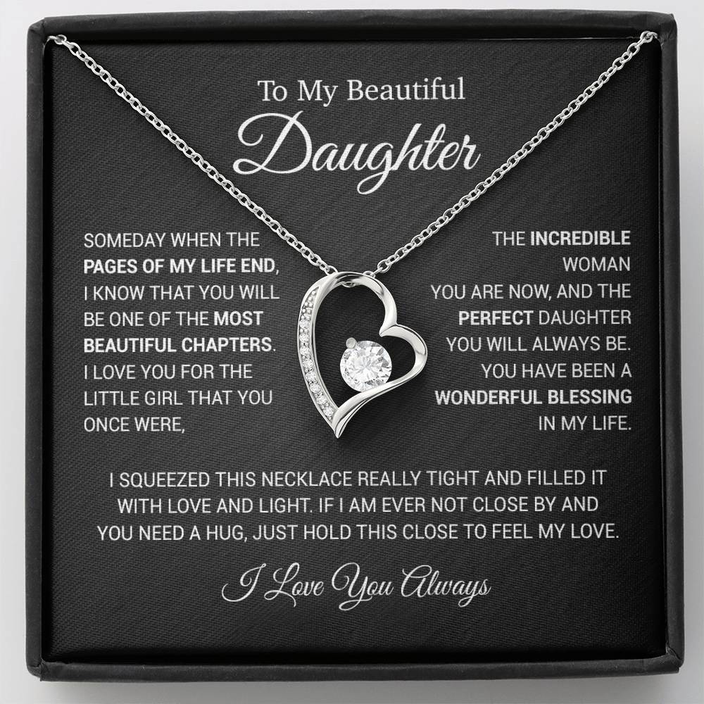 To My Daughter Necklace, Daughter Father Necklace, Daughter Gift From Dad 4_6_Black