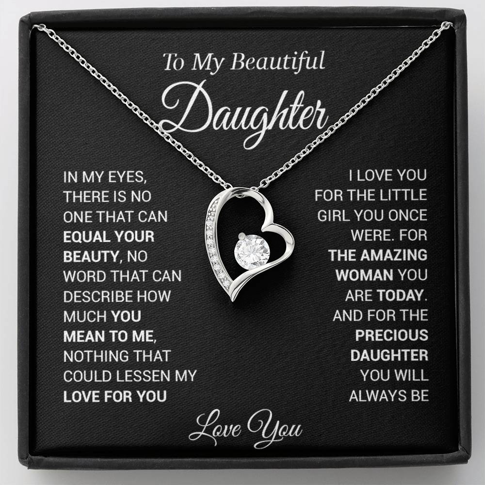 To My Daughter Necklace, Love Dad, Beautiful Necklace Gift, From Father Dad