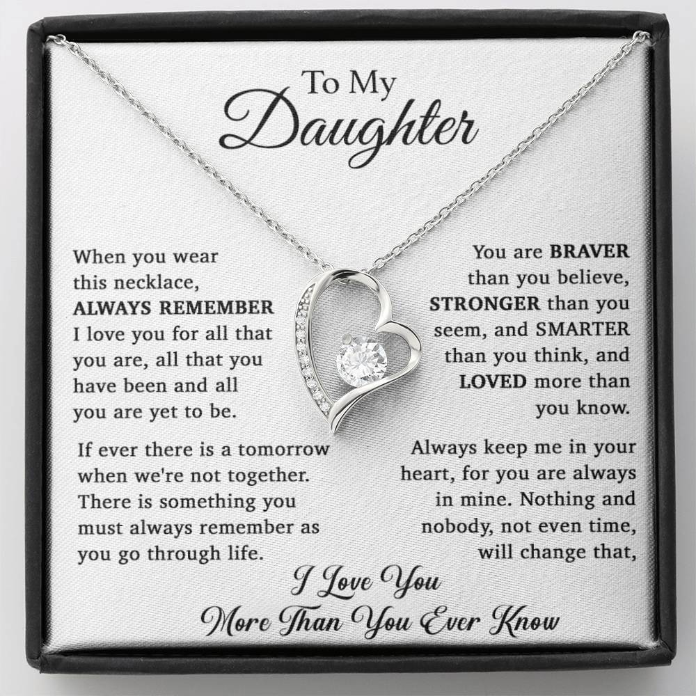 To My Daughter Necklace, Daughter Father Necklace, Daughter Gift From Dad, Mom 15_11
