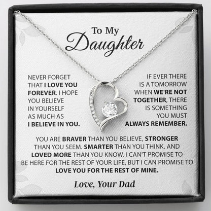 To My Daughter Necklace, Daughter Father Necklace, Daughter Gift From Dad 14_11