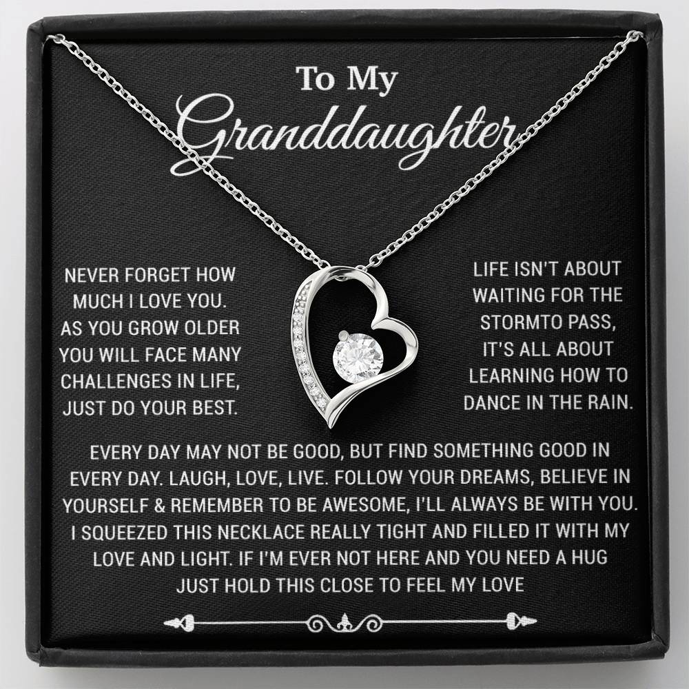 To My Granddaughter Necklace, Birthday Gift For Granddaughter, Birthday Gifts 6_10