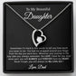 To My Daughter Necklace, Gift for Daughter from Dad, Father Daughter Necklace 21_4_Black