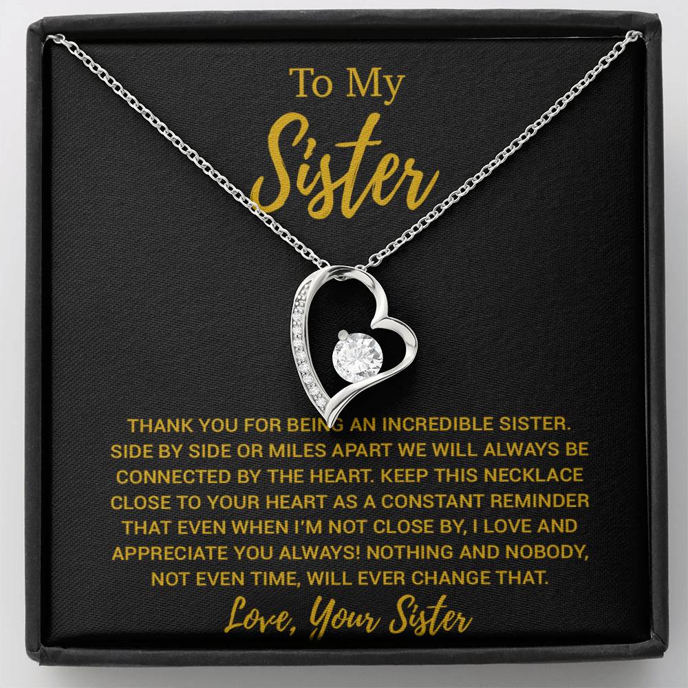 To My Sister Necklace, Brother to Sister, Birthday gift For Sister from Brother 13_8_Gold