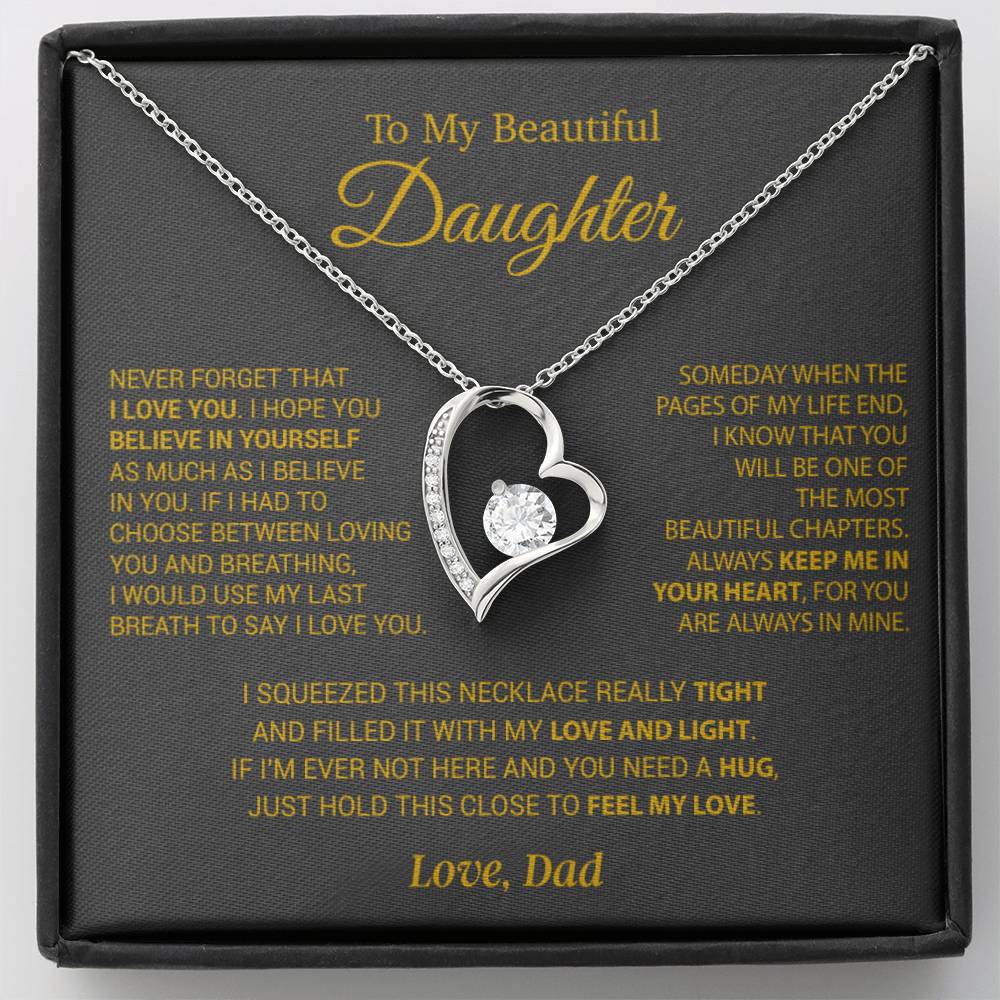 To My Daughter Necklace, Daughter Father Necklace, Daughter Gift From Dad 9_10