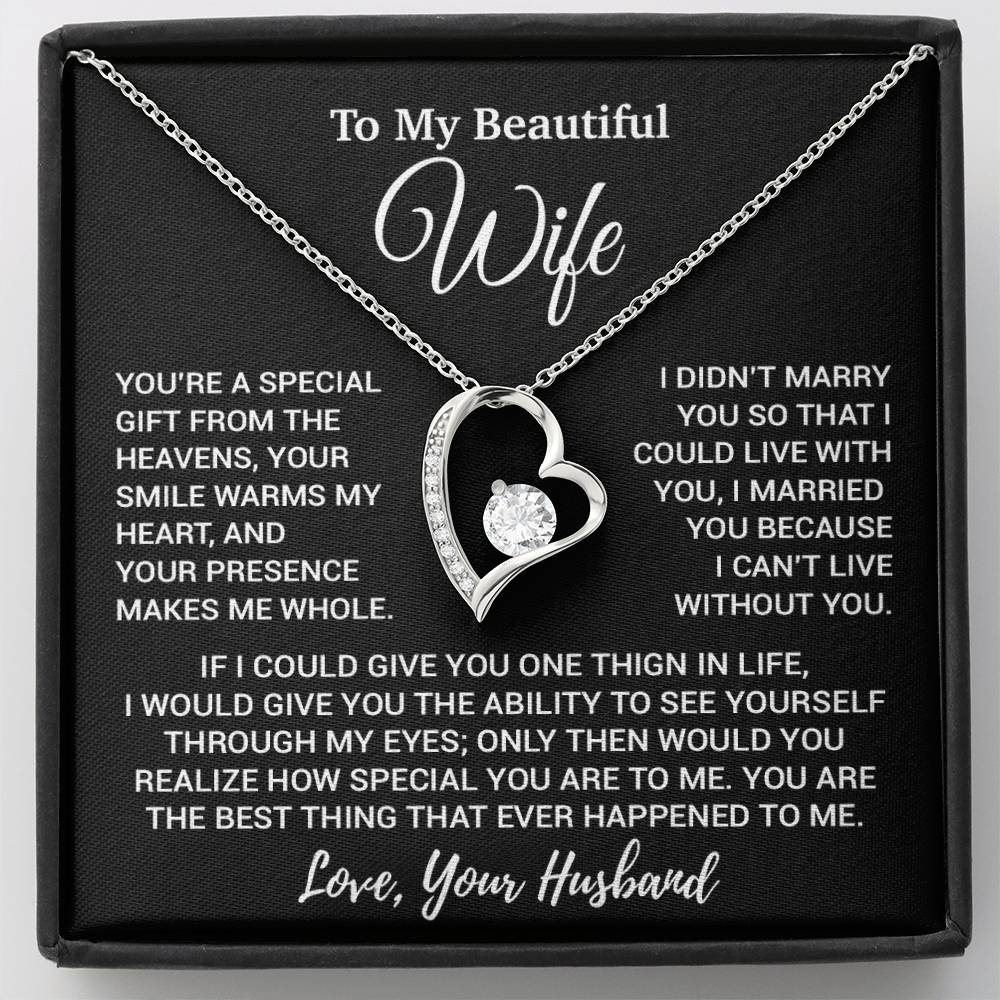 To My Wife Necklace, Christmas Gifts For Women, Anniversary Gift For Wife 1_8_Black
